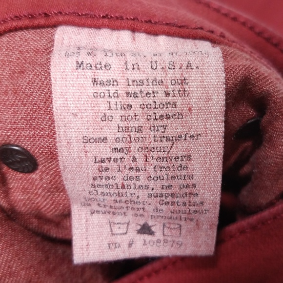 Rag & Bone Skinny Jeans Clay Rust Stretch 29 - Picture 8 of 8